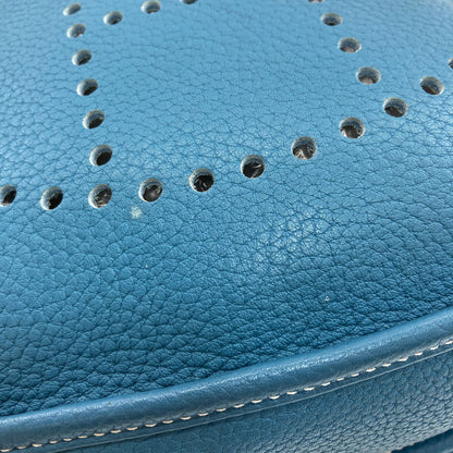 HERMES Evelyne 3 PM Blue Jean SilverHardware Shoulder Bag Taurillon Clemence Ladies [Used]