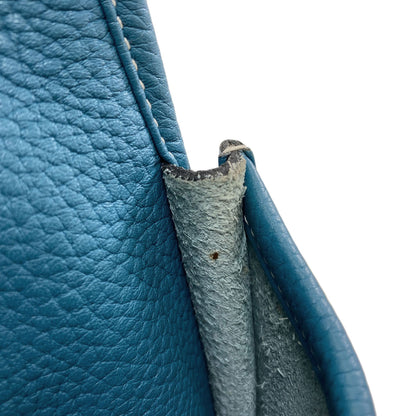 HERMES Evelyne 3 PM Blue Jean SilverHardware Shoulder Bag Taurillon Clemence Ladies [Used]