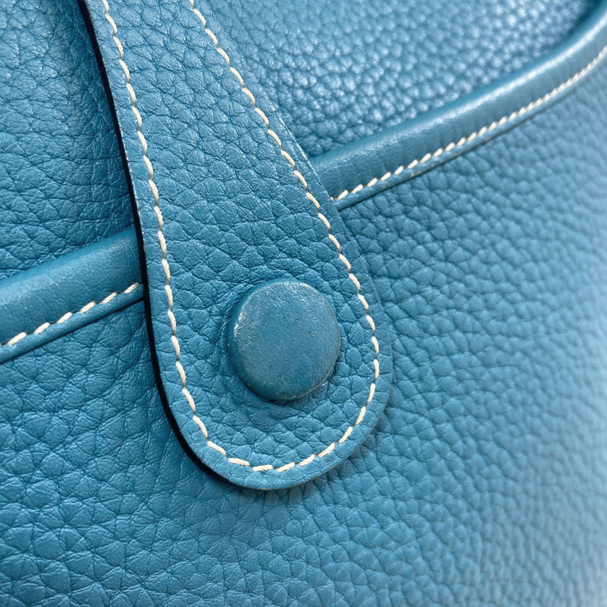 HERMES Evelyne 3 PM Blue Jean SilverHardware Shoulder Bag Taurillon Clemence Ladies [Used]