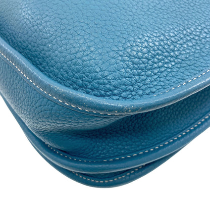 HERMES Evelyne 3 PM Blue Jean SilverHardware Shoulder Bag Taurillon Clemence Ladies [Used]
