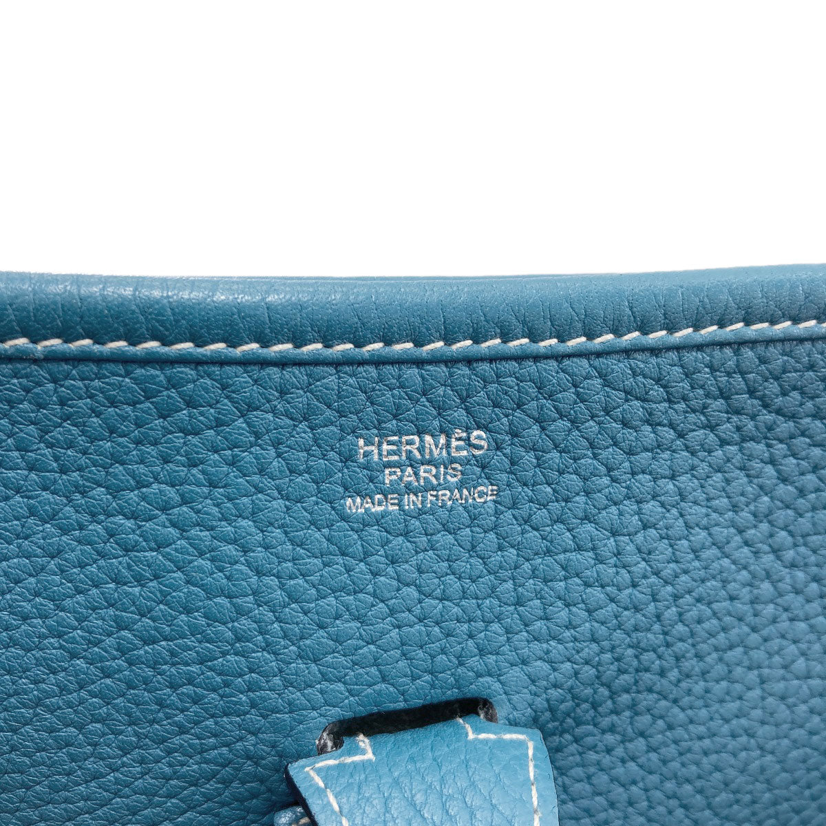 HERMES Evelyne 3 PM Blue Jean SilverHardware Shoulder Bag Taurillon Clemence Ladies [Used]
