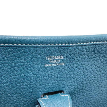 HERMES Evelyne 3 PM Blue Jean SilverHardware Shoulder Bag Taurillon Clemence Ladies [Used]