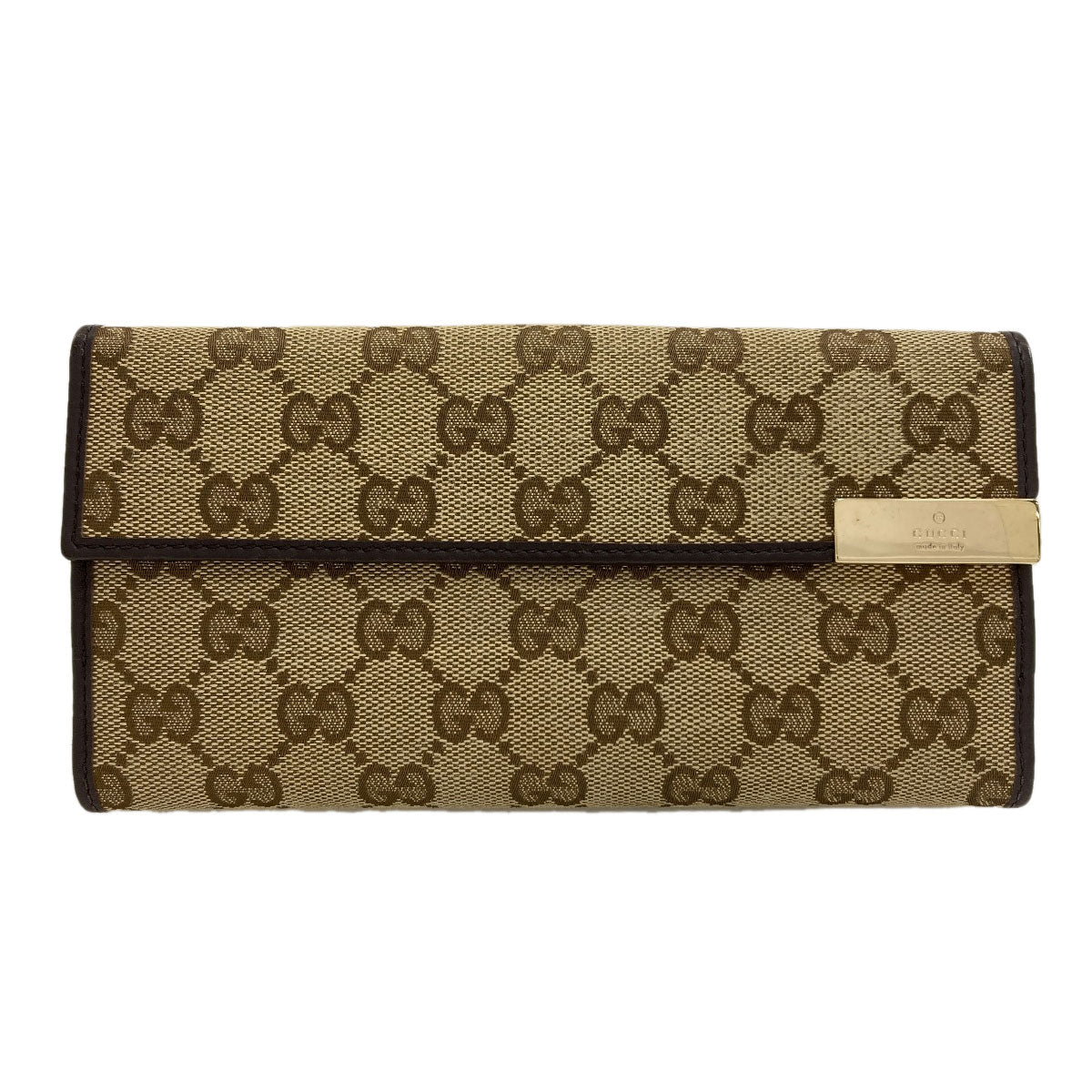 GUCCI 257012 Tri-fold wallet GG Long wallet (with coin pocket) Canvas Ladies [Used]