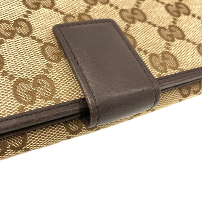 GUCCI 257012 Tri-fold wallet GG Long wallet (with coin pocket) Canvas Ladies [Used]