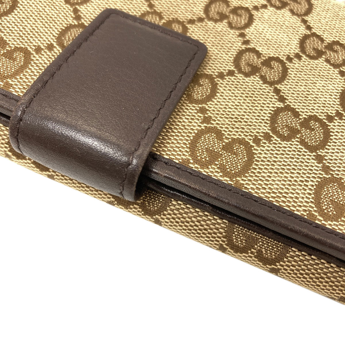 GUCCI 257012 Tri-fold wallet GG Long wallet (with coin pocket) Canvas Ladies [Used]