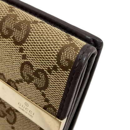 GUCCI 257012 Tri-fold wallet GG Long wallet (with coin pocket) Canvas Ladies [Used]