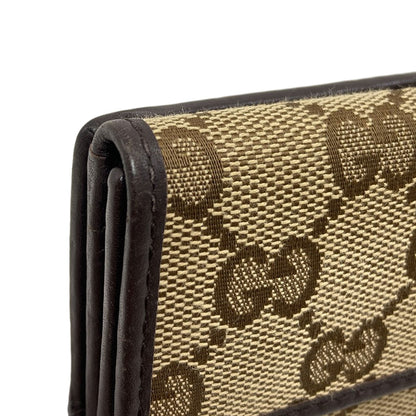 GUCCI 257012 Tri-fold wallet GG Long wallet (with coin pocket) Canvas Ladies [Used]