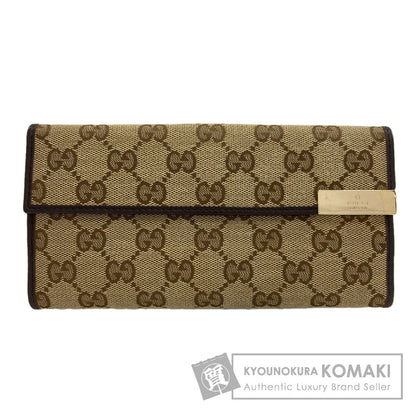 GUCCI 257012 Tri-fold wallet GG Long wallet (with coin pocket) Canvas Ladies [Used]