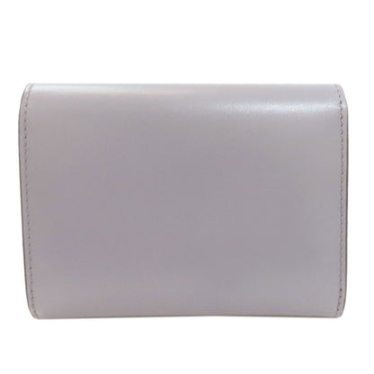 CARTIER Double C de Cartier Compact Wallet Bifold Wallet with Coin Pocket Leather Ladies [Used]