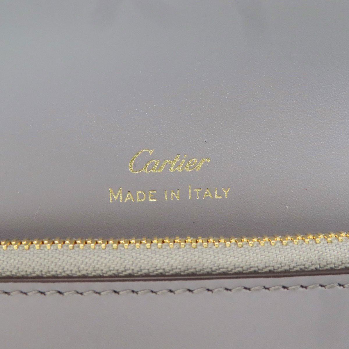 CARTIER Double C de Cartier Compact Wallet Bifold Wallet with Coin Pocket Leather Ladies [Used]