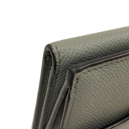CHRISTIAN DIOR Saddle Lotus Bifold Wallet with Coin Pocket Leather Ladies [Used]