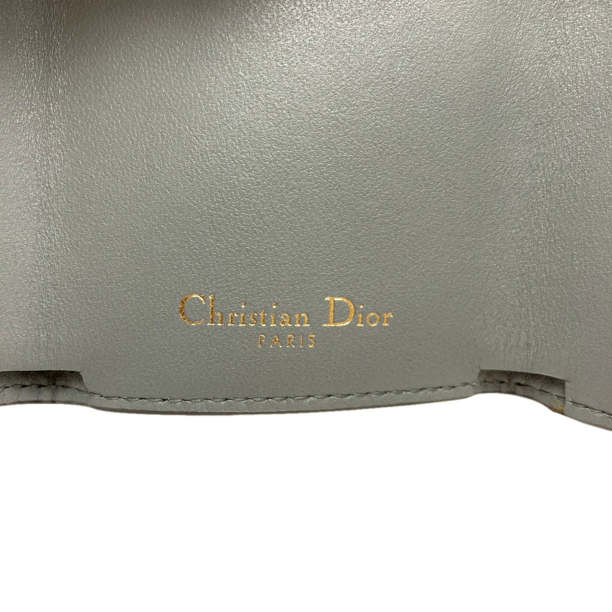 CHRISTIAN DIOR Saddle Lotus Bifold Wallet with Coin Pocket Leather Ladies [Used]