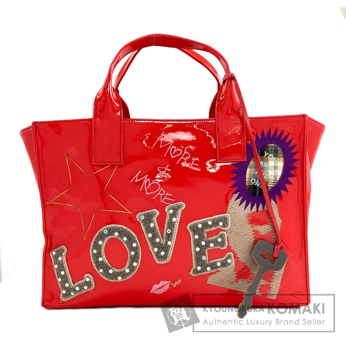 Samantha Thavasa LOVE tote Handbag Enamel Ladies [Used]