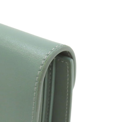 CELINE Triomphe Flap Tri-fold Bifold Wallet with Coin Pocket Leather Ladies [Used]