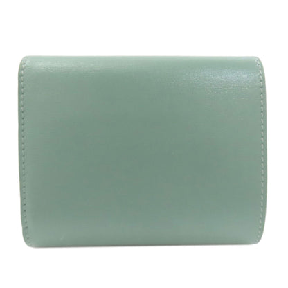 CELINE Triomphe Flap Tri-fold Bifold Wallet with Coin Pocket Leather Ladies [Used]