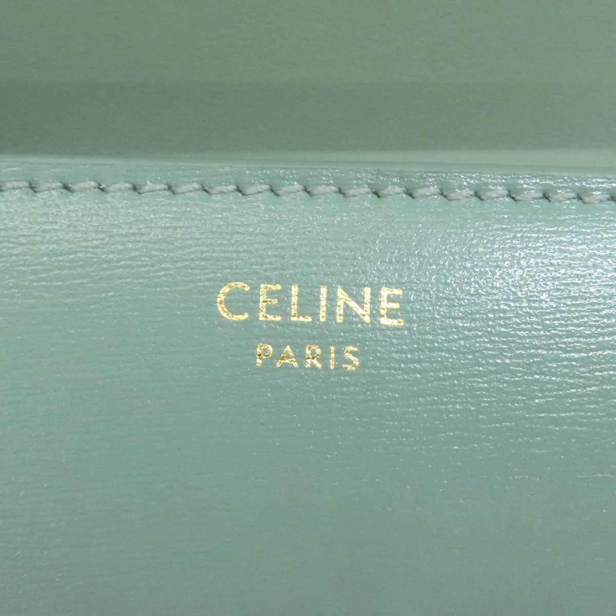 CELINE Triomphe Flap Tri-fold Bifold Wallet with Coin Pocket Leather Ladies [Used]