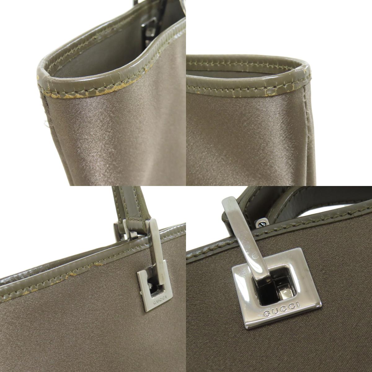 GUCCI 002・1998 logo Tote Bag Nylon LeatherLadies [Used]