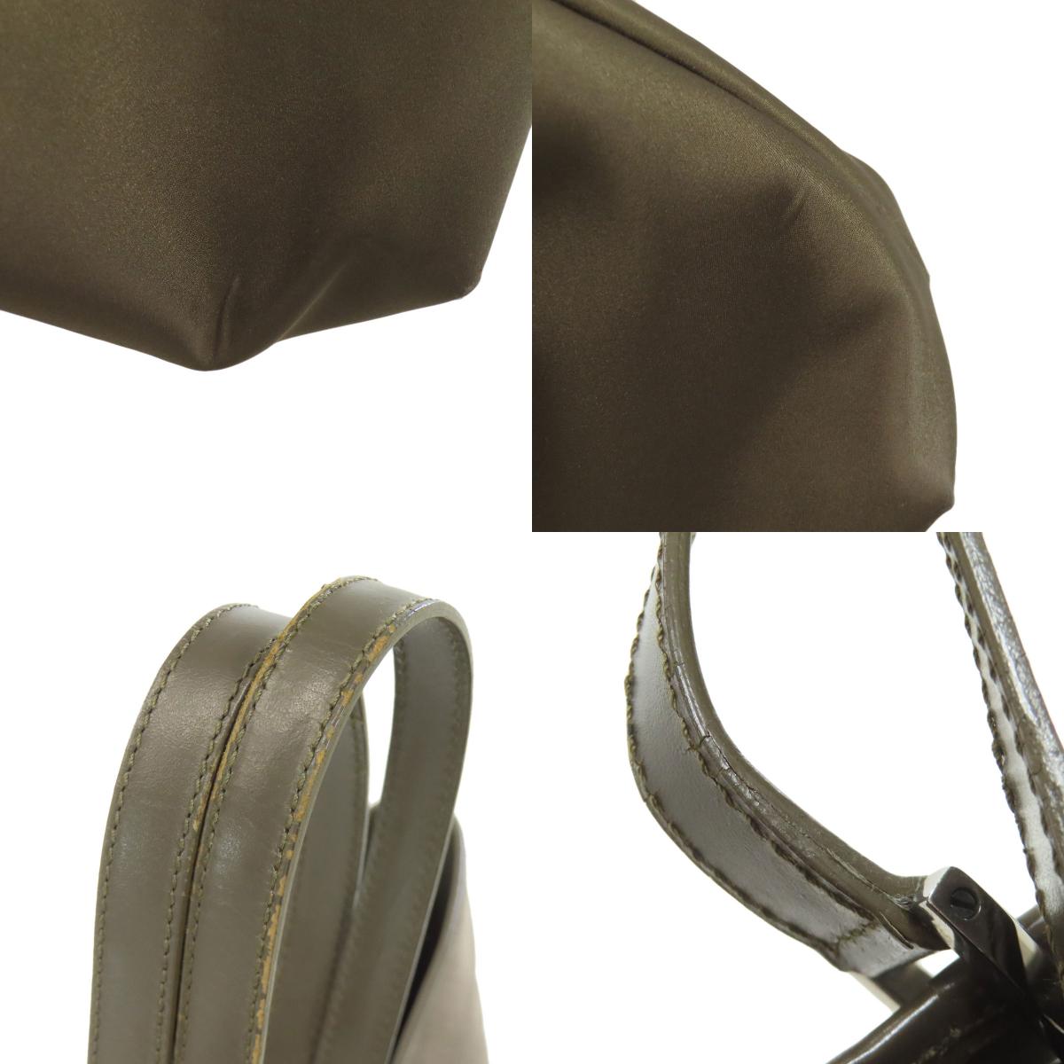 GUCCI 002・1998 logo Tote Bag Nylon LeatherLadies [Used]