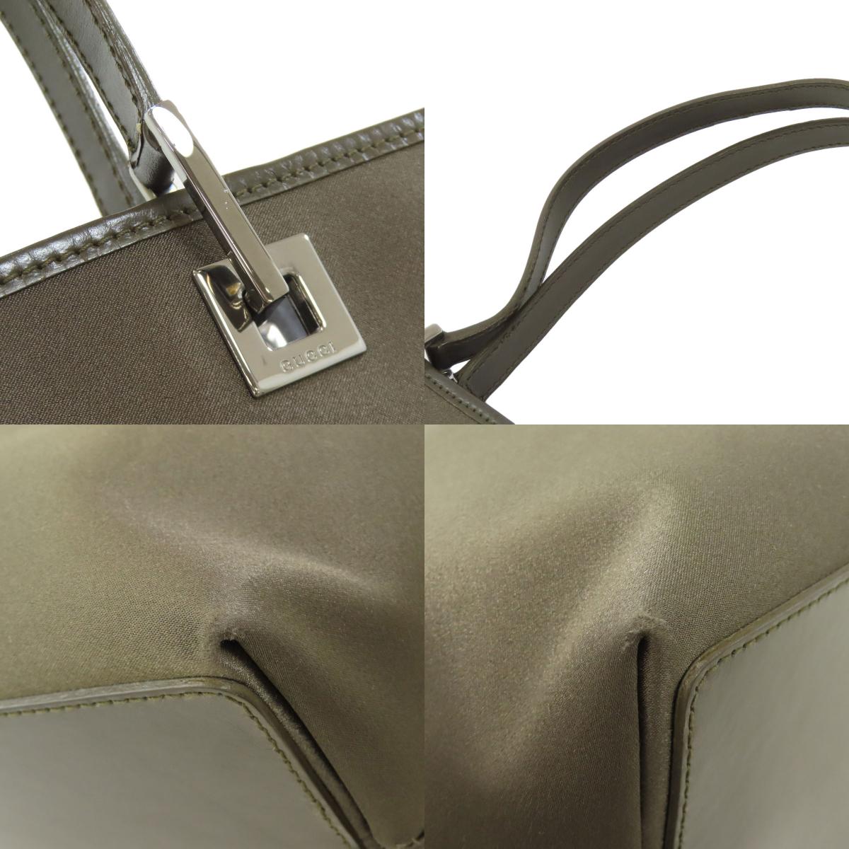 GUCCI 002・1998 logo Tote Bag Nylon LeatherLadies [Used]