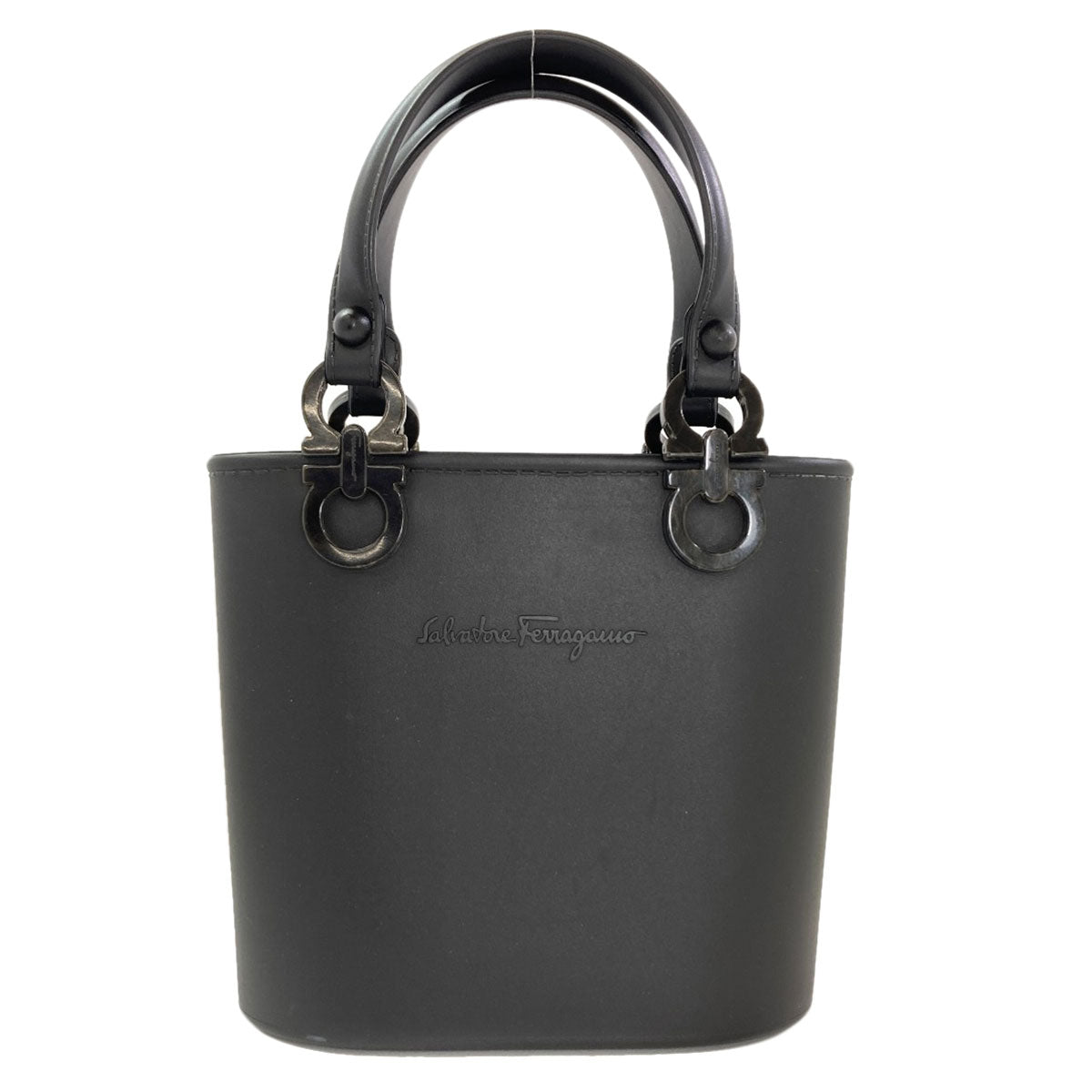 Salvatore Ferragamo Gancini Handbag Rubber Ladies [Used]