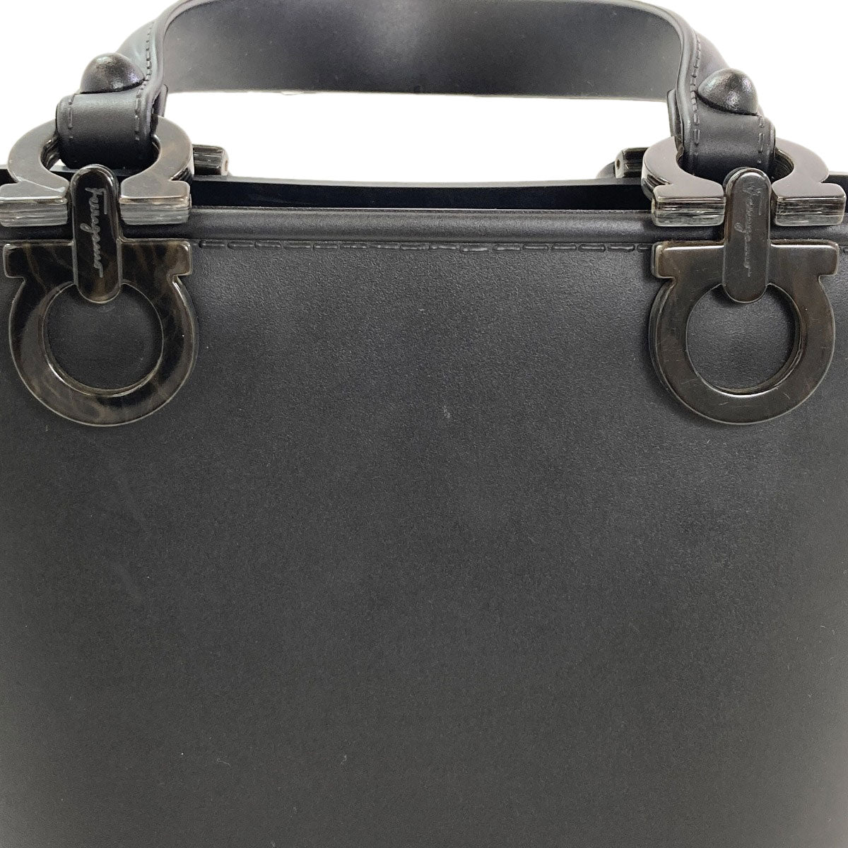 Salvatore Ferragamo Gancini Handbag Rubber Ladies [Used]