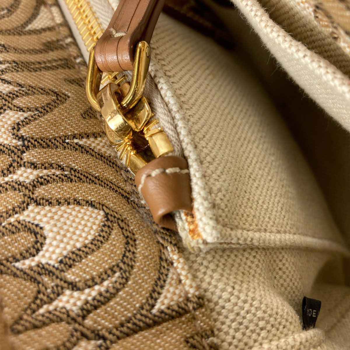 MIUMIU Logo motif 2WAY Handbag Canvas Ladies [Used]