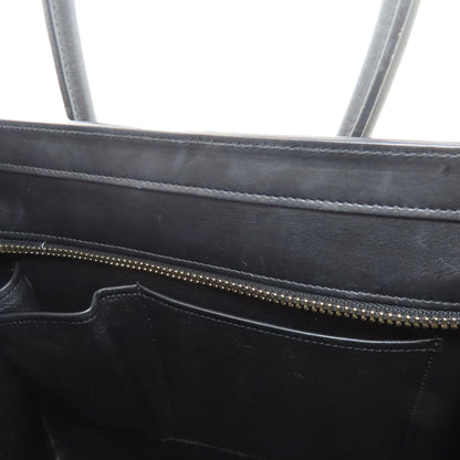 CELINE Luggage micro Handbag Leather CanvasLadies [Used]