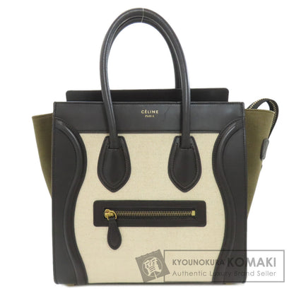 CELINE Luggage micro Handbag Leather CanvasLadies [Used]