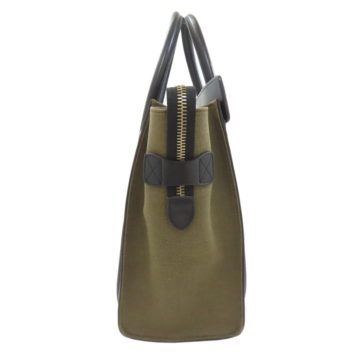 CELINE Luggage micro Handbag Leather CanvasLadies [Used]