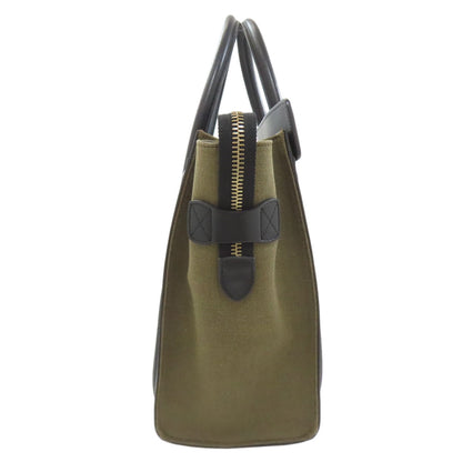 CELINE Luggage micro Handbag Leather CanvasLadies [Used]