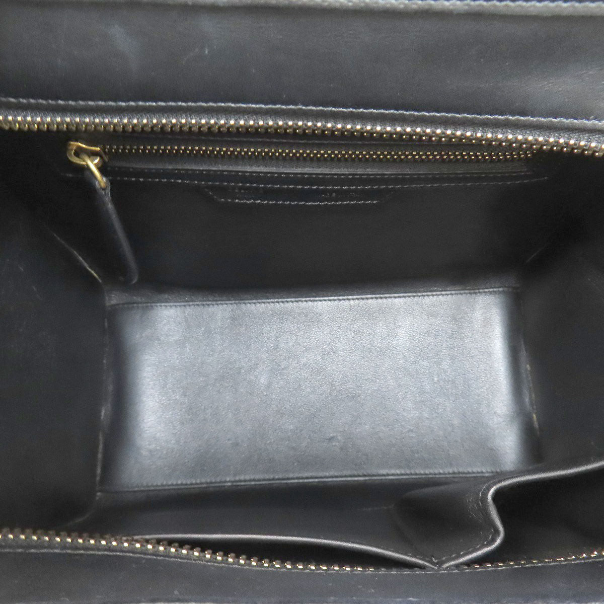 CELINE Luggage micro Handbag Leather CanvasLadies [Used]