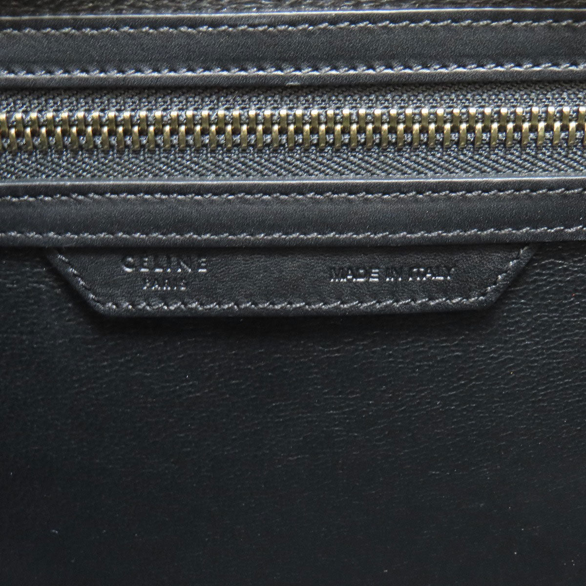 CELINE Luggage micro Handbag Leather CanvasLadies [Used]