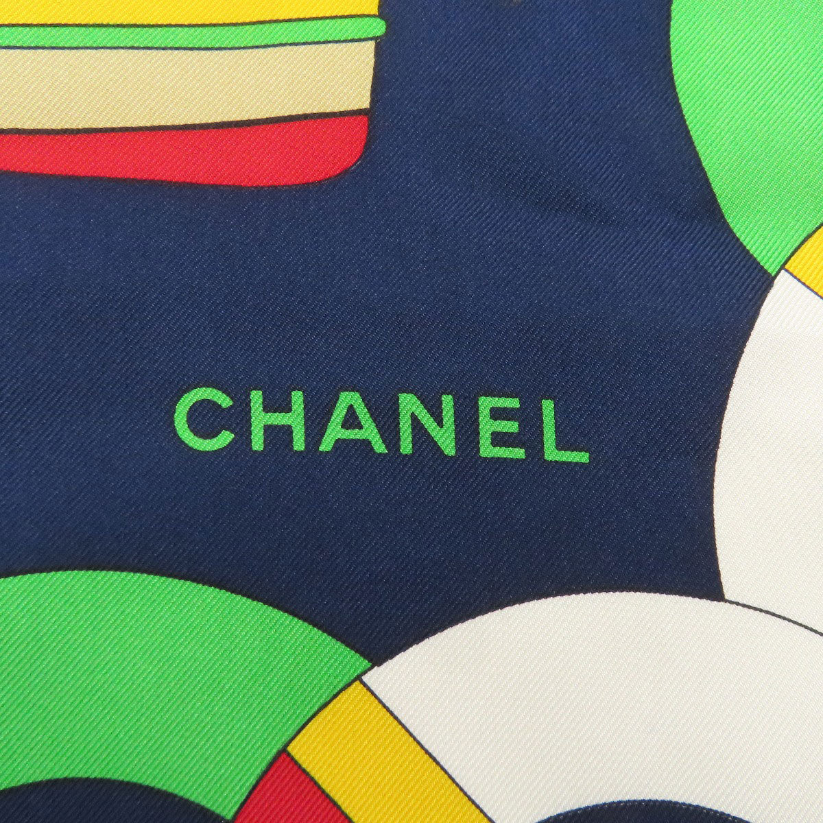 CHANEL Boat motif Scarf Silk Ladies [Used]