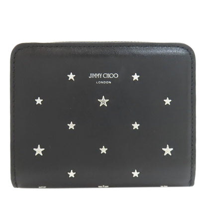 Jimmy Choo Star motif Bifold Wallet with Coin Pocket Leather Ladies [Used]