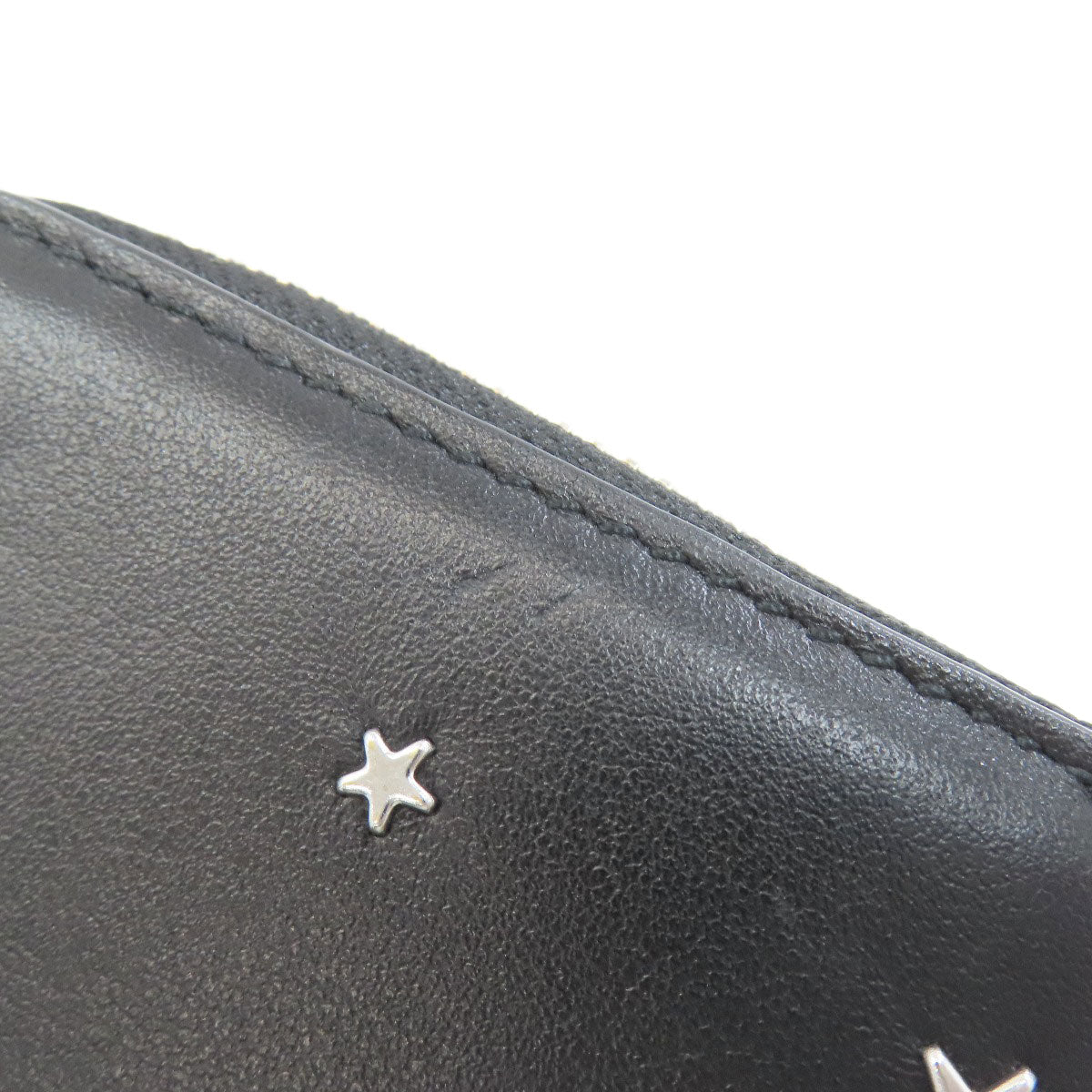 Jimmy Choo Star motif Bifold Wallet with Coin Pocket Leather Ladies [Used]