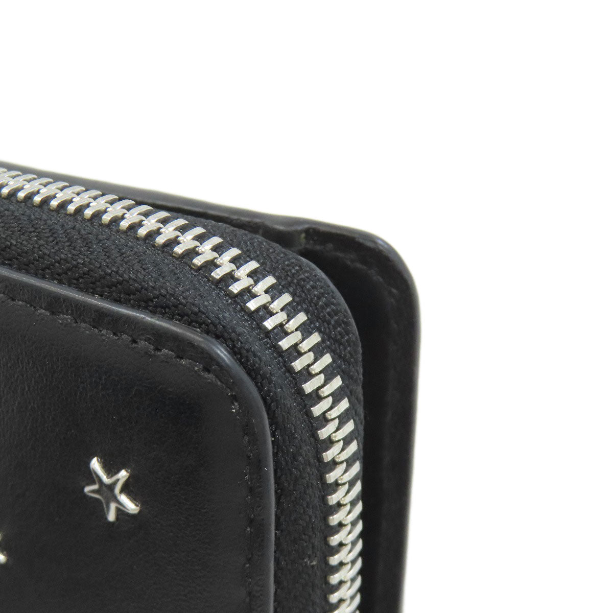 Jimmy Choo Star motif Bifold Wallet with Coin Pocket Leather Ladies [Used]