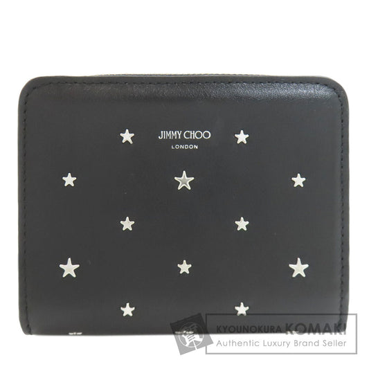 Jimmy Choo Star motif Bifold Wallet with Coin Pocket Leather Ladies [Used]