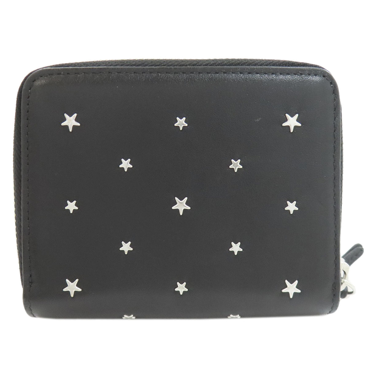 Jimmy Choo Star motif Bifold Wallet with Coin Pocket Leather Ladies [Used]