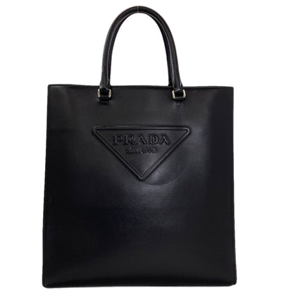 PRADA logo Handbag Calf Ladies [Used]