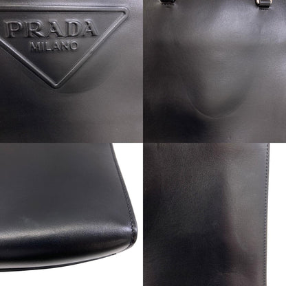 PRADA logo Handbag Calf Ladies [Used]