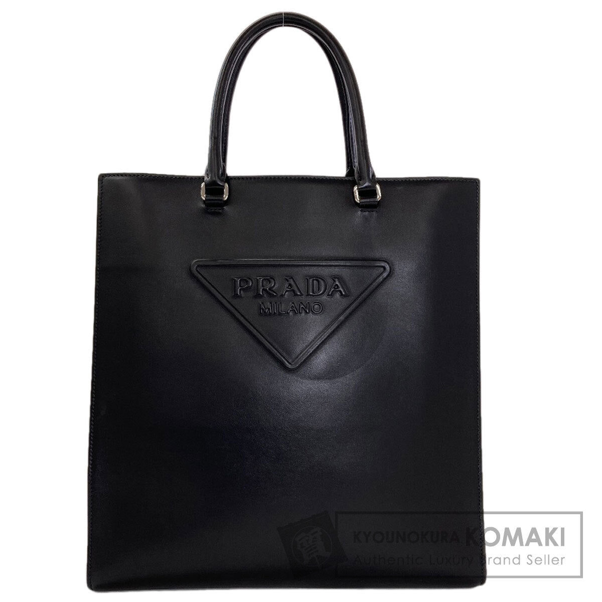PRADA logo Handbag Calf Ladies [Used]