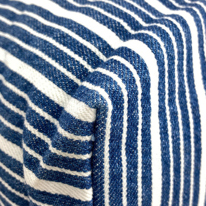 MIUMIU Stripe Tote Bag Denim Ladies [Used]