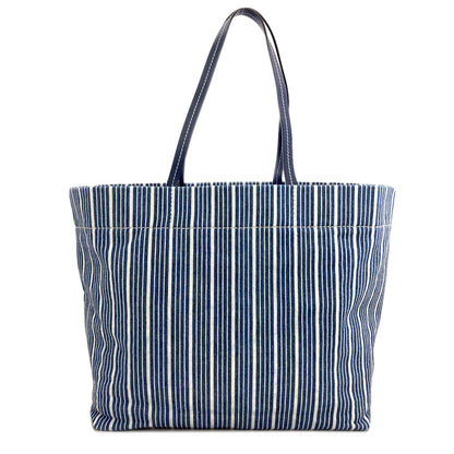 MIUMIU Stripe Tote Bag Denim Ladies [Used]