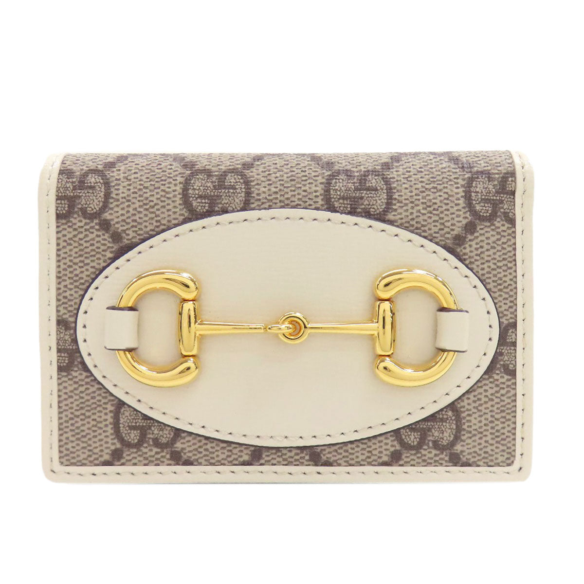 GUCCI 644462 Horsebit GG Bifold Wallet with Coin Pocket PVC LeatherLadies [Used]