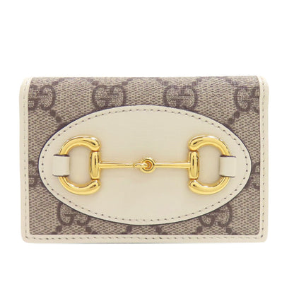 GUCCI 644462 Horsebit GG Bifold Wallet with Coin Pocket PVC LeatherLadies [Used]