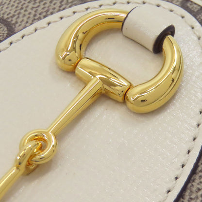 GUCCI 644462 Horsebit GG Bifold Wallet with Coin Pocket PVC LeatherLadies [Used]