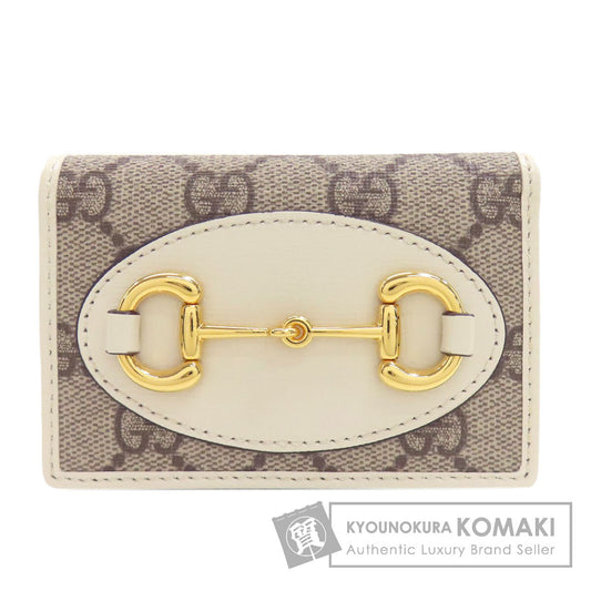 GUCCI 644462 Horsebit GG Bifold Wallet with Coin Pocket PVC LeatherLadies [Used]