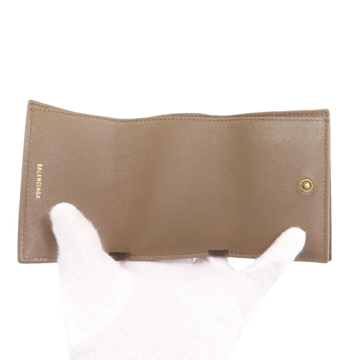 BALENCIAGA 594312 Tri-fold Wallet Mini Wallet Bifold Wallet with Coin Pocket Leather Ladies [Used]