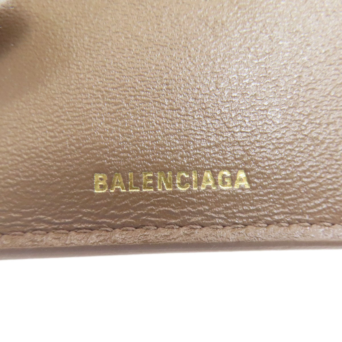BALENCIAGA 594312 Tri-fold Wallet Mini Wallet Bifold Wallet with Coin Pocket Leather Ladies [Used]