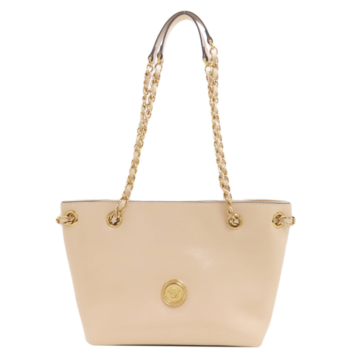 VERSACE logo Handbag Calf Ladies [Used]